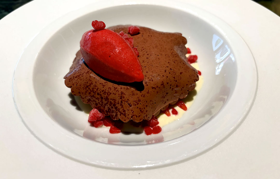 Restaurant Onyx chocolat framboise