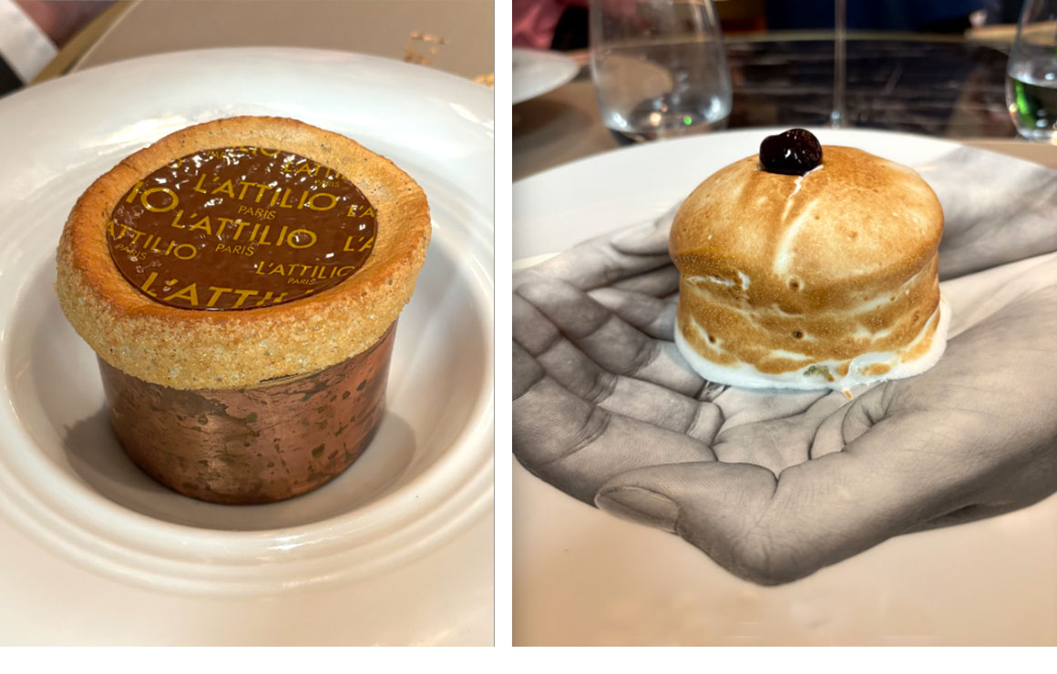 L'Attilio Soufflé noisette et Zuppa Inglese