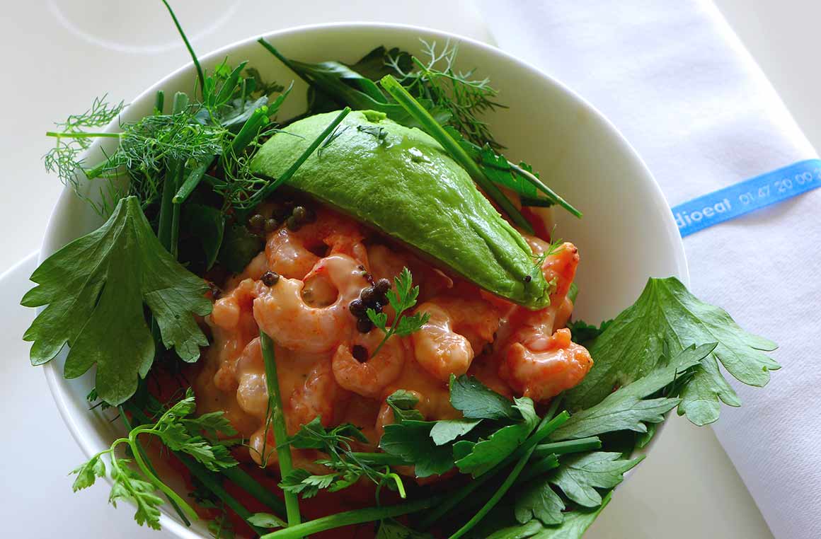 Restaurant RADIOEAT, Salade créole de crevettes