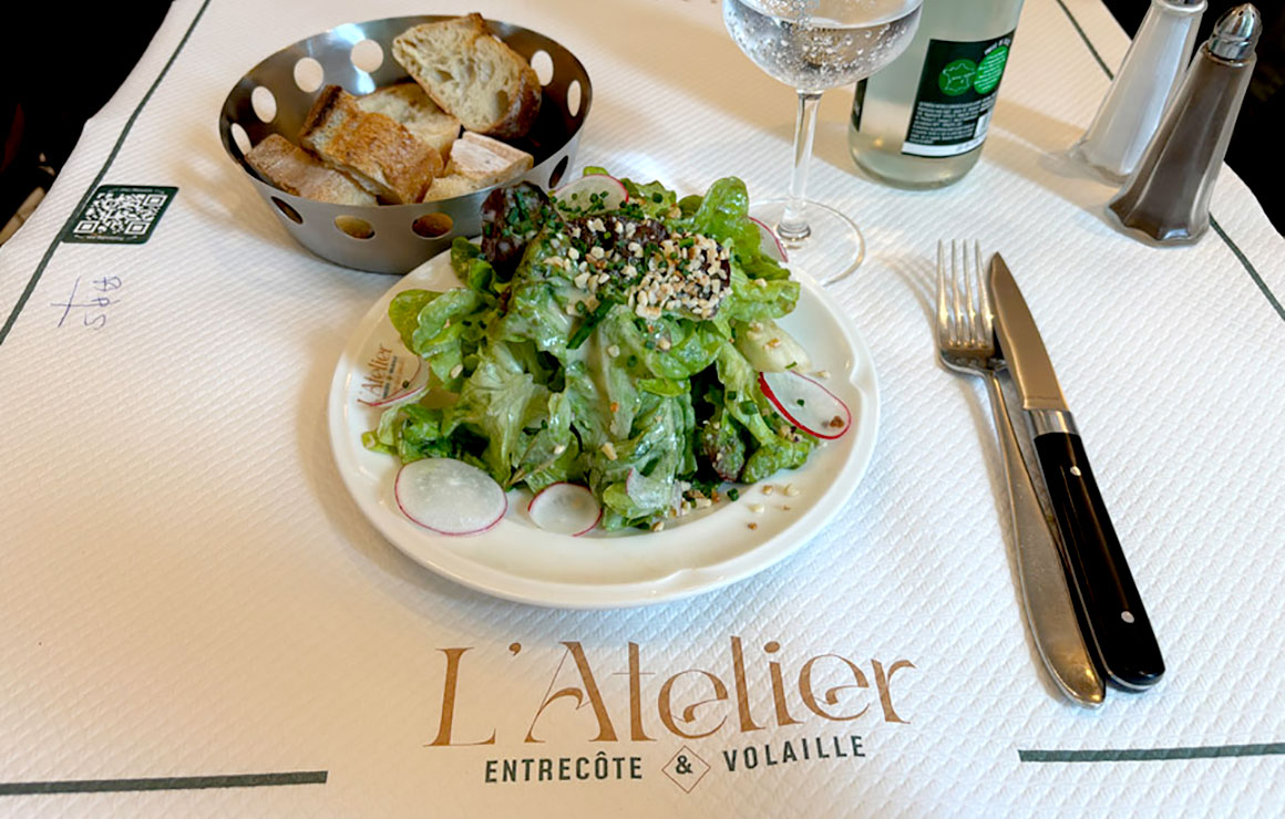 L'Atelier Entrecôte et Volaille salade